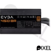تصویر پاور کامپیوتر اوگا ظرفیت 450 وات مدل EVGA 450BR استاندارد 80 پلاس استوک 