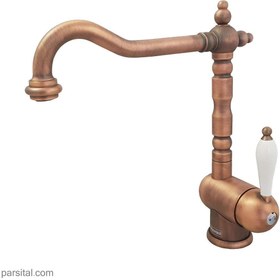 تصویر شیر ظرفشویی فرانکه مدل کلاسیک کد 208-028-115 مسی franke-faucet-classic-sink-mixer-115-028-208-copper-color