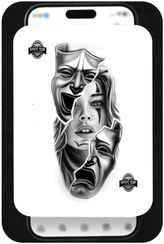 تصویر اسپری تتوموقت ۱۲۰ml و طرح های بزرگ | فـولـــ هَـند: دخـتـر Full Hand: Girl | 120ml Tattoo Spray