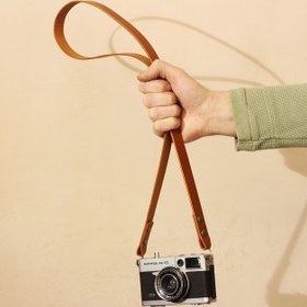تصویر بند دوربین /چرم طبیعی - مشکی / 80cm 