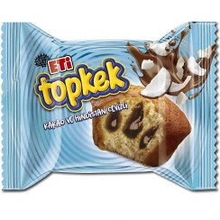 تصویر تاپ کیک نارگیلی و کاکائویی اتی Eti Topkek وزن 40 گرم 