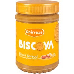 تصویر کرم بیسکویت شیررضا ۴۵۰ گرم با کره بادام زمینی کرانچی 