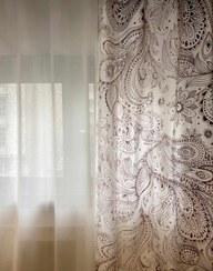 تصویر تک قواره پرده مخمل 04-MS 303 دکوتین ارتفاع 232 سانتیمتر،دوخت پانچ