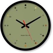 تصویر ساعت دیواری بزرگ راویتا طرح Minimal Color کد 3638 