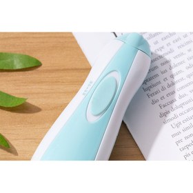 تصویر ست کامل ناخن گیر برقی نوزاد چند کاره برند Showell - آبی Showell brand multifunctional baby electric nail clipper complete set