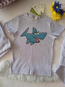 تصویر تیشرت بچه گانه نخی برند OVS سایزبندی 4 تا 10 سال Cotton children's t-shirt of OVS brand, suitable for 4 to 10 years