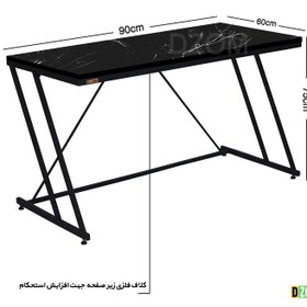 تصویر میز اداری دیزم مدل TLD_49K08_90SB - مشکی 