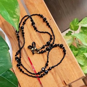 تصویر بند عینک مشکی کریستالی 