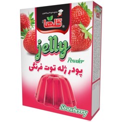 تصویر پودرژله توت فرنگی گلها - 100 گرم(جعبه) - کارتن 72 تایی 