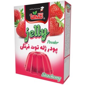 تصویر پودرژله توت فرنگی گلها - 100 گرم(جعبه) - کارتن 72 تایی 