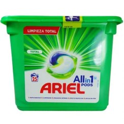 تصویر قرص ماشین لباسشویی آریل (Ariel) مدل Total بسته 25 عددی 