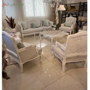 تصویر مبلمان ۷ نفره با میز ناهارخوری ۸ نفره طراحی جدید 