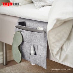 تصویر نظم دهنده کنار تخت ایکیا مدل SILÄNG خاکستری سایز ۷۵×۳۴ سانتی متر 