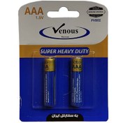 تصویر باتری نیم قلمی 2 عددی ونوس Venous B02 Venous B02 half pen battery 2 pcs