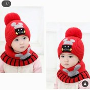 تصویر کلاه و شال رینگی میکی 