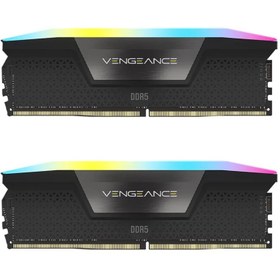 تصویر رم دسکتاپ DDR5 دو کاناله 6600 مگاهرتز CL38 کورسیر مدل VENGEANCE RGB ظرفیت 32 گیگابایت Corsair Vengeance RGB DDR5 64GB 6600MHz CL36 Dual Channel Ram