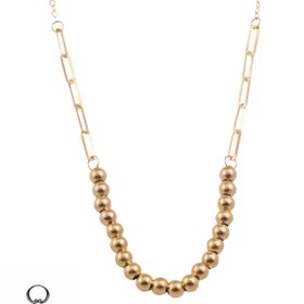 تصویر گردنبند طلا ۱۸ عیار گوی و هرمس لوکس 