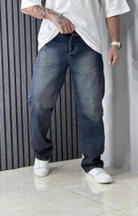 تصویر شلوار ورزشی جین بگ آبی 