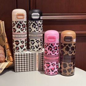 تصویر تراول ماگ پلنگی دوحالته ۵۰۰ میلی لیتر 