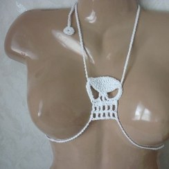 تصویر ست بیکینی اسکلت سفید 