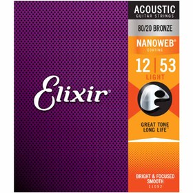 تصویر سیم گیتار آکوستیک 11052 الکسیر Elixir ACOUSTIC BRONZE 11052 