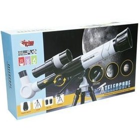 تصویر اسباب بازی های آموزشی متصل به تلسکوپ تلفن خاکستری سفید Vardem 