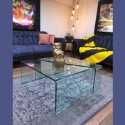 تصویر میز جلو مبلی دو تیکه شیشه ای اکسیر 