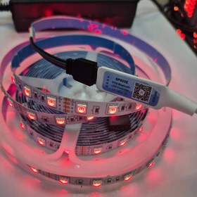 خرید و قیمت پک ال ای دی نواری RGB ۵ متری با کنترل و آداپتور | ترب