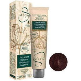 تصویر رنگ مو بدون آمونیاک سلوم شماره 5-5 حجم 120 میل رنگ قهوه‌ای ماهگونی روشن 