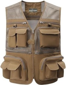 تصویر Gihuo Men&#39;s Fishing Vest Utility Shooting Safari Travel Vest with Pockets 