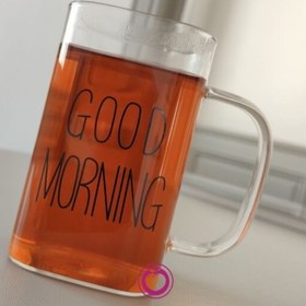 تصویر ماگ و لیوان پیرکس GOOD MORNING دسته دار 