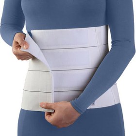 تصویر شکم بند پل دار سفید طب و صنعت مدل 60210 Elastic Abdominal Binder Adjustable 60210