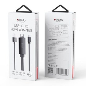 تصویر کابل مبدل تایپ سی Yesido HDMI To Type-C HM03 Yesido HDMI To Type-C HM03