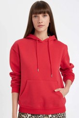 تصویر هودی زنانه قرمز دفکتو 