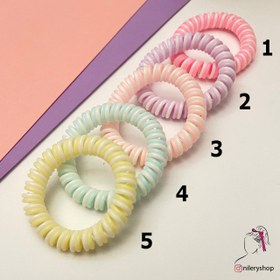 تصویر کش مو سیم تلفنی ۴ عددی رنگ پاستیلی 