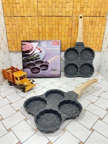 تصویر تابه گریل 4 خونه گرانیتی Baby heart grill pan