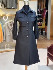 تصویر مانتو تک مکانیک رنگ مشکی 