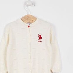 تصویر U.S. Polo Assn. پایه. ژاکت پشمی بچه کرم Polo Assn دارای مجوز 