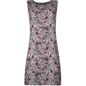 تصویر پیراهن زنانه افراتین مدل رعنا ترمه رنگ کرم 