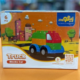 تصویر ماشین بازی زینگو مدل کامیون سازه‌ای سرگرمی و آموزش هم‌زمان برای کودکان