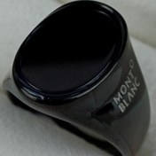 تصویر انگشتر بیضی مونت بلانک مشکی 