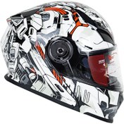 تصویر کلاه کاسکت فک متحرک ردلاین مدل 939 رنگ نارنجی مشکی 