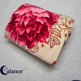 تصویر پتو دونفره گلدار طرح دار 