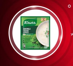 تصویر سوپ آماده خامه ای کنور طعم مرغ 65 گرم Knorr cream soup, chicken flavor, weight 65g