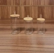 تصویر شکرپاش پیرکس درب چوبی 