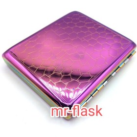 تصویر جاسیگاری استیل هفت رنگ لانه زنبوری 