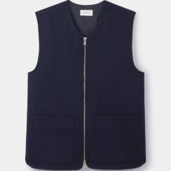 تصویر وست فاستونی سرمه ای مناسب بهار و پاییز 