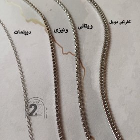 تصویر گردنبند حک چهره ومتن دلخواه استیل رنگ ثابت 