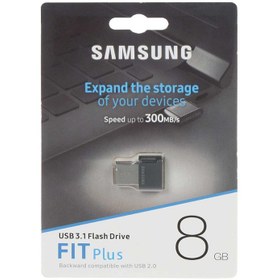 تصویر فلش مموری سامسونگ مدل Fit Plus USB3.1 ظرفیت 8 گیگابایت Samsung Fit Plus USB3.1 Flash Memory- 8GB