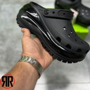 تصویر صندل زنانه کراکس مگا کراش مشکی از پلاستیک 